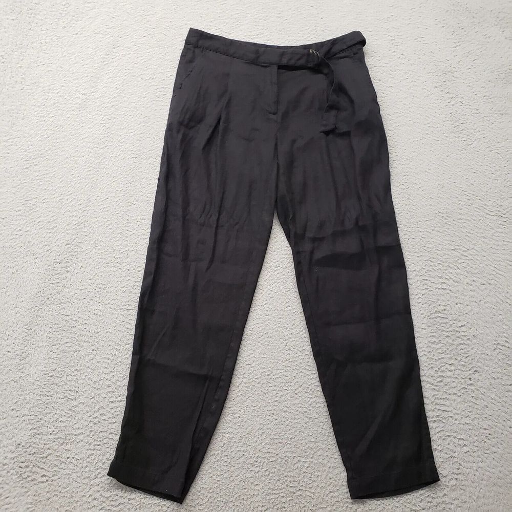 Tommy Bahama Pants Womens 4 Black Linen Blend Casual Comfort Beach Outdoors
